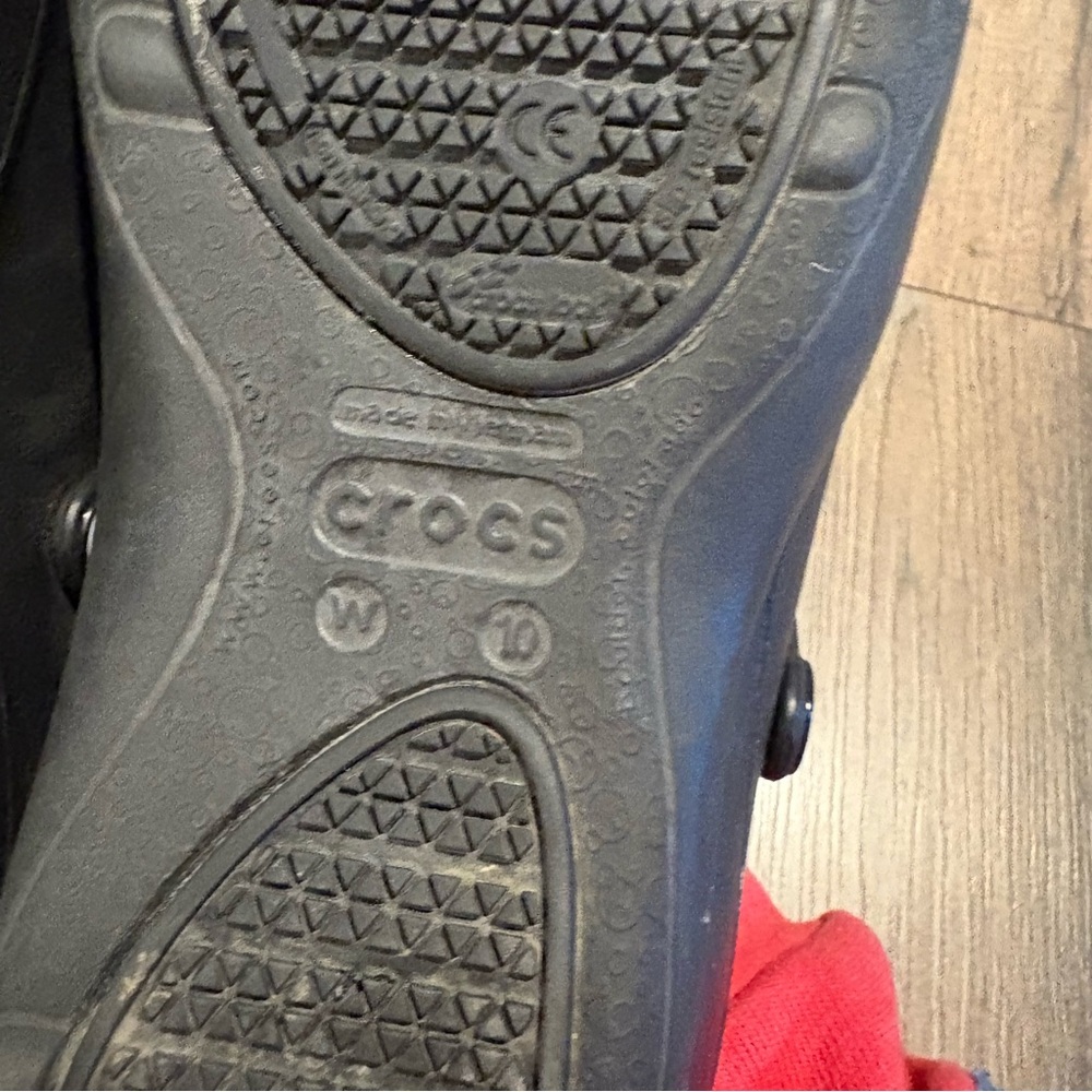 3376 Crocs Mercy Convertible Work Clogs Black / Silver 10 - Picture 8 of 10